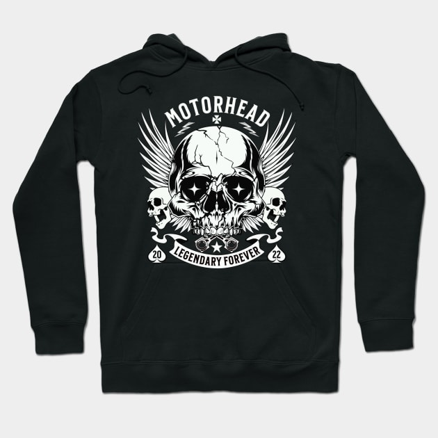 skull motorhead forever retro Hoodie by girls store